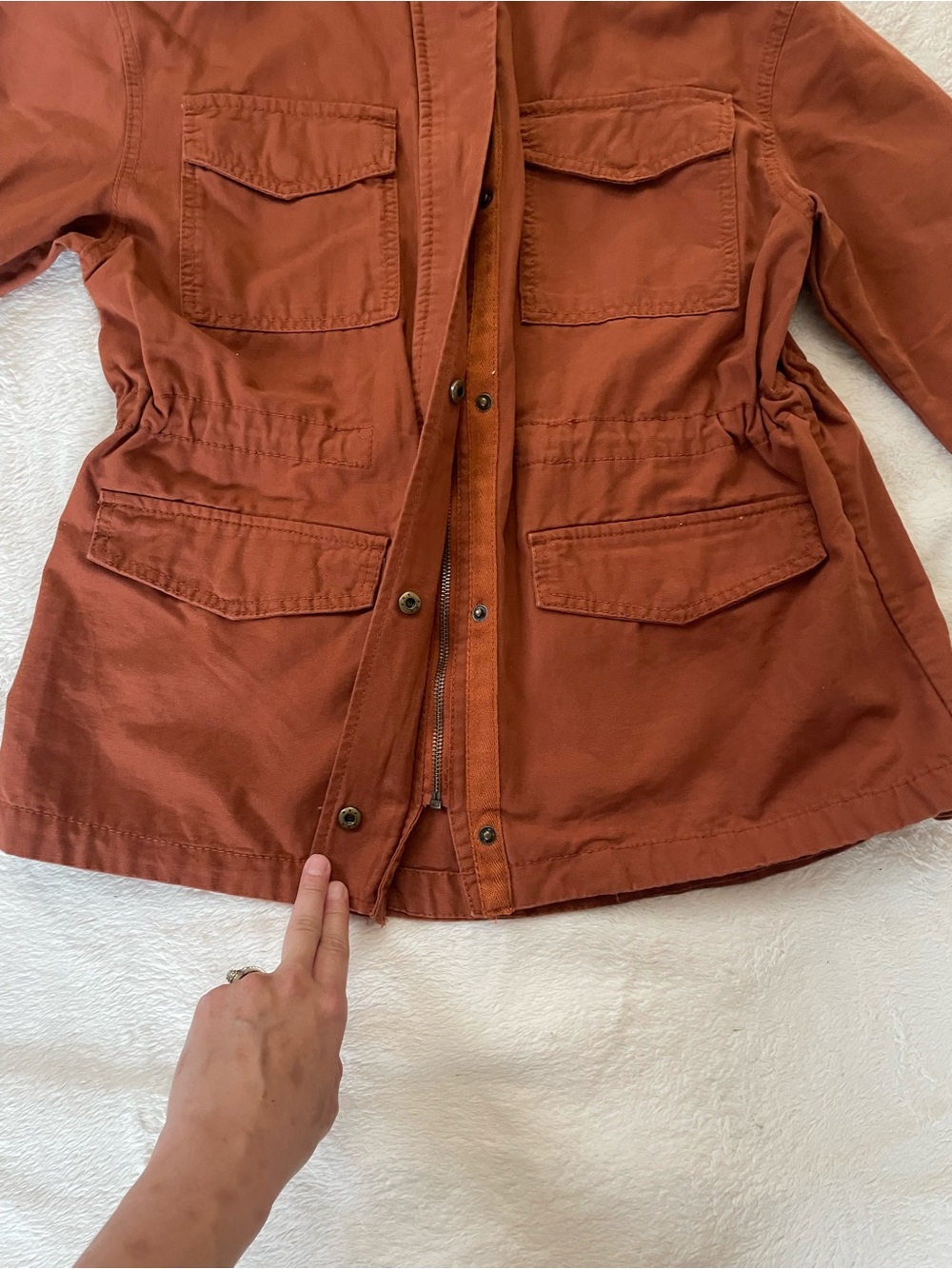 NWT Universal Thread Canvas Utility Hooded Chore Barn Jacket Size M - Picture 4 of 10